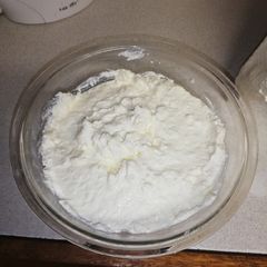 A picture of Homemade cream cheese.