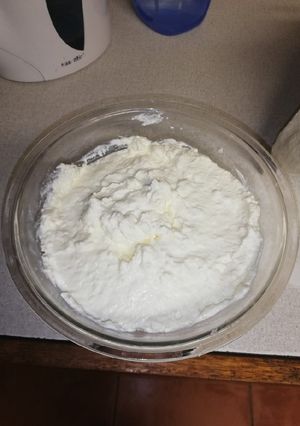 A picture of Homemade cream cheese.