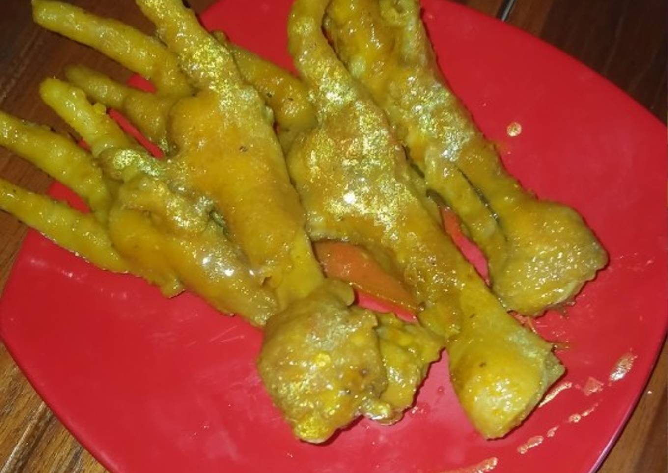 Ceker ayam bumbu rica pedas