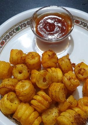 A picture of Potato spirals.