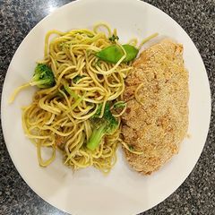 A picture of Dad's Sweet'n'Sour Almond Crusted Baked Chicken.