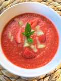 GASPACHO aux fraises 🍓 aux tomates 🍅 et concombre 🥒