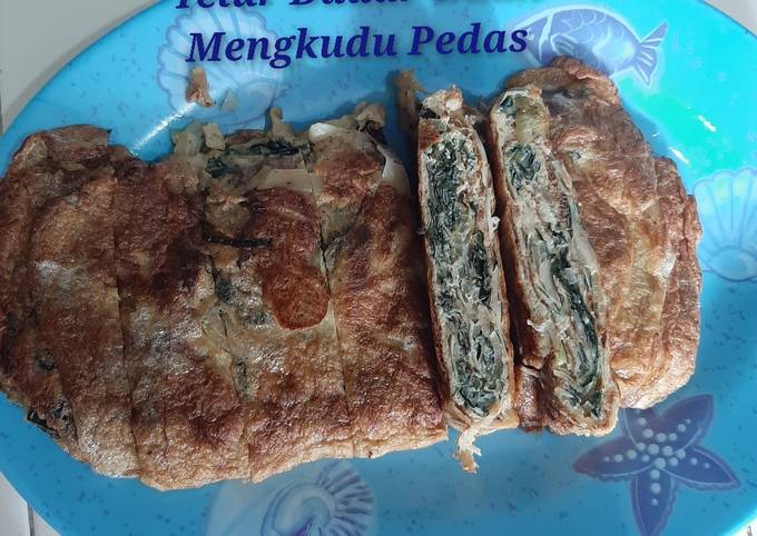 Resep: Telur Dadar Daun Mengkudu Pedas Ekonomis Untuk Jualan