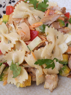 A picture of Macaroni and Chicken Salad.