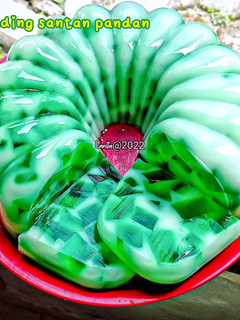 Foto resep Puding Santan Pandan