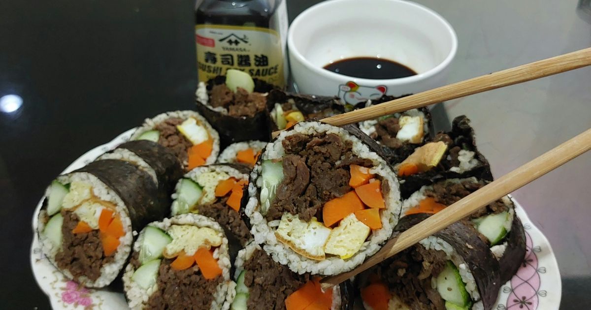 Anabolic Beef Kimbap|High Protein, Low Calorie, Sugar & Gluten Free
