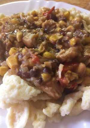 Mexikói ragu pehelynokedlivel recept fotója