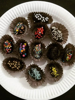 A picture of Chocolate Dipped Dates.