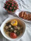 Sayur Asem Kangkung Okra Merah