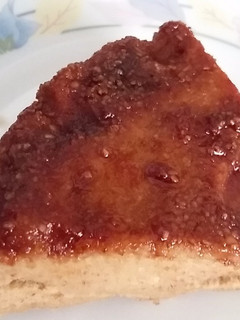Una foto de Flan de galletas de avena, almendras molidas y stevia microondas