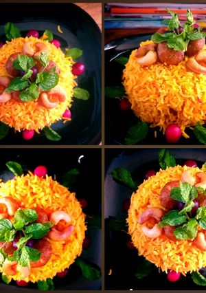 A picture of Zafrani Paneer Moti Pulao.