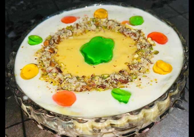 Recipe of Ultimate Custard with Fruit and colourful Jellies