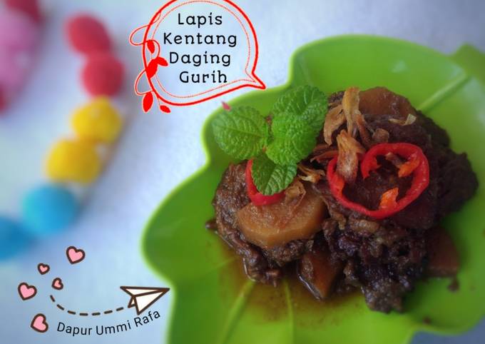 Resep 🎊Lapis Kentang Daging Sapi nan Gurih🎊 Anti Gagal