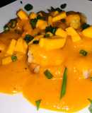 Camarones en Salsa de Mango y Habanero a la Sonorense