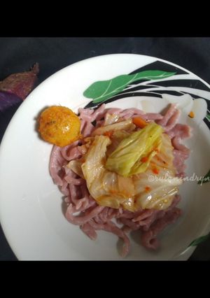 Foto resep Mie ubi ungu