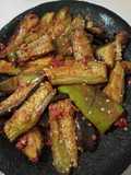 Terong penyet sambal mentahan