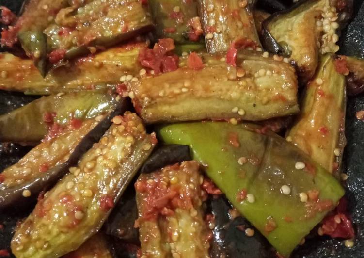 Resep Terong penyet sambal mentahan, Enak