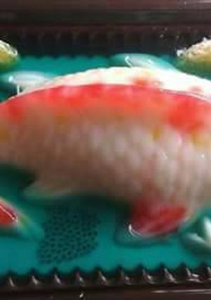 Foto resep Puding ikan koi cherry nangka (no lukis)