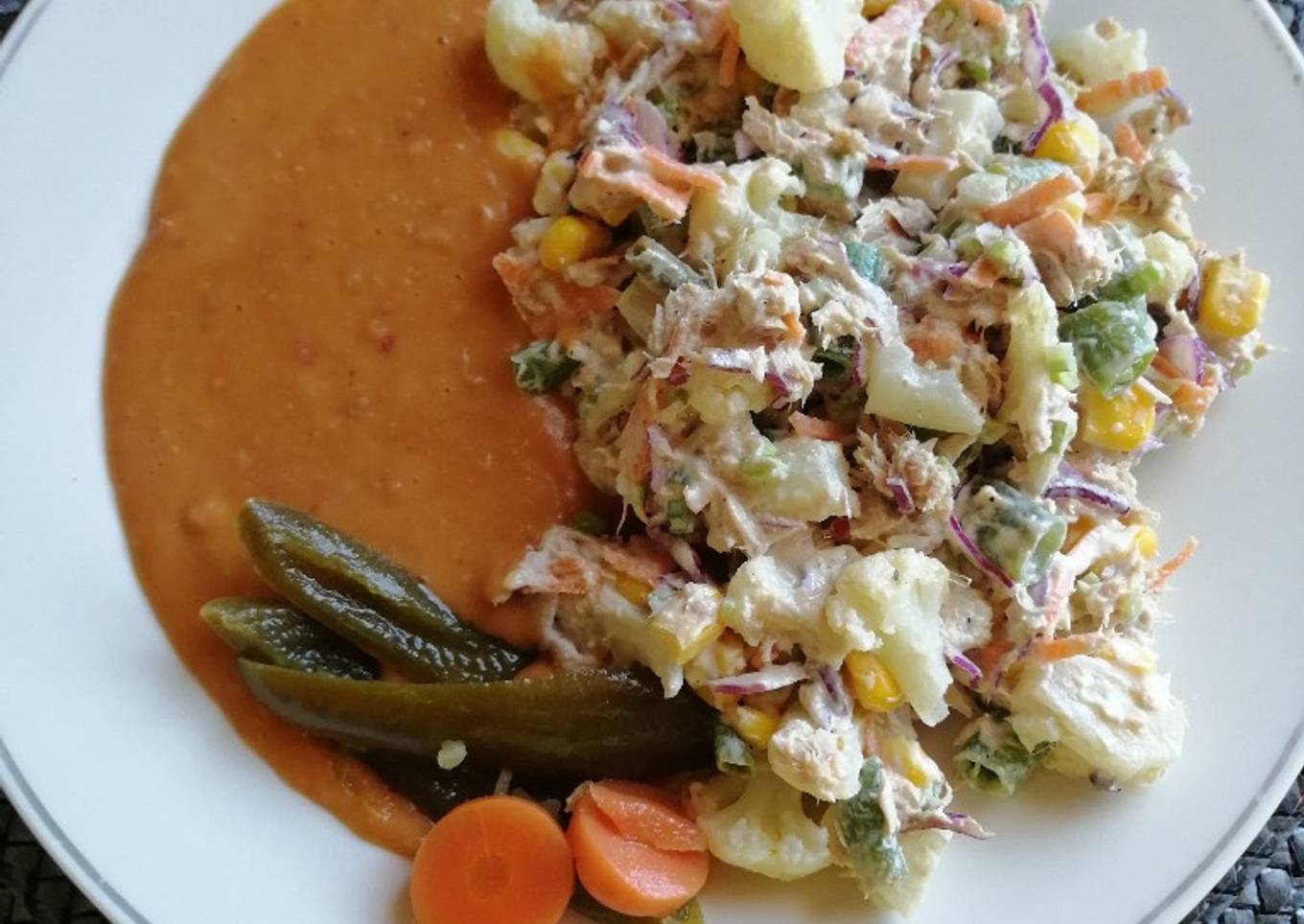 Ensalada de Coliflor con atún