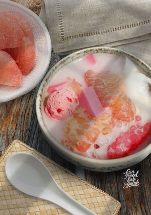 Foto resep Es Teler Puding Jeruk Pomelo