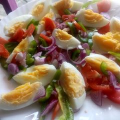 Hard boiled eggs salad A picture of Hard boiled eggs salad.