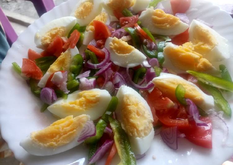 Hard boiled eggs salad