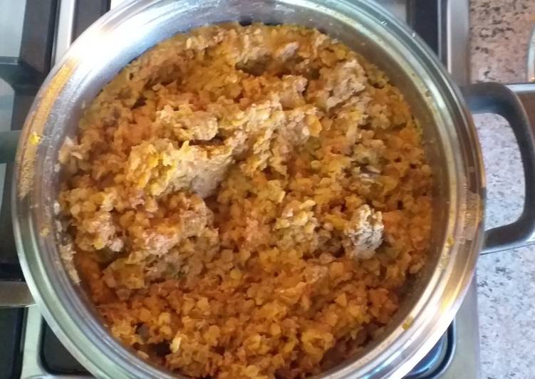 Ragù di lenticchie e manzo