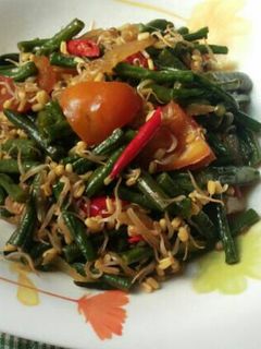 Foto resep Tumis tauge kacang panjang#pr_kacangpanjang