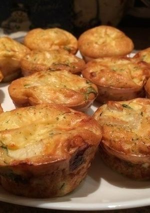 Фото Куриные маффины с сыром.