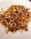Arroz con trigo y vegetales