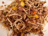 Arroz con trigo y vegetales