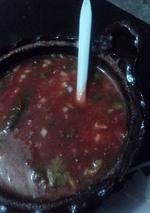 A picture of Doña Chole's Tomato Salsa for Tacos and Carnitas.
