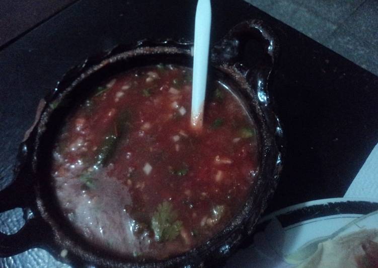Salsa de jitomte de Doña Chole para tacos y carnitas.  México