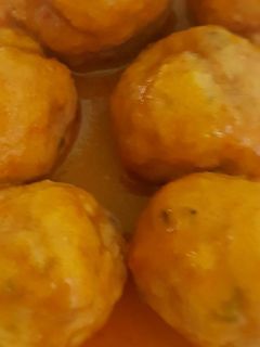 Una foto de Albóndigas de pavo con manzana
