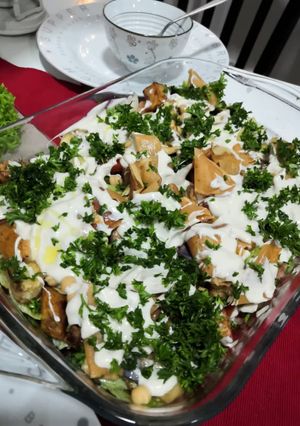 صورة لوصفة حبيبتي سلطه الباذنجان والبطاطا 😍😍
