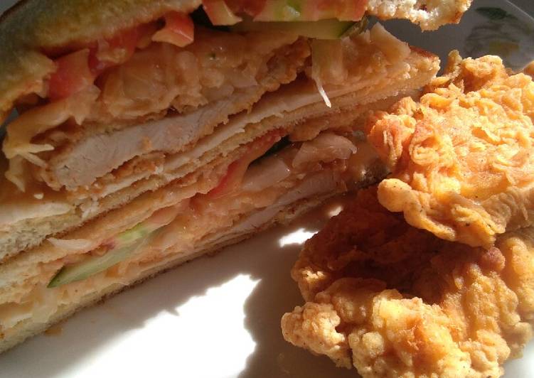 Resep Crispy chicken sandwich Anti Gagal