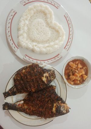 عکسی از دستور ماهي صبور کبابی😋