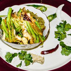 A picture of Spicy flavorful protein rich green beans Masala curry.
