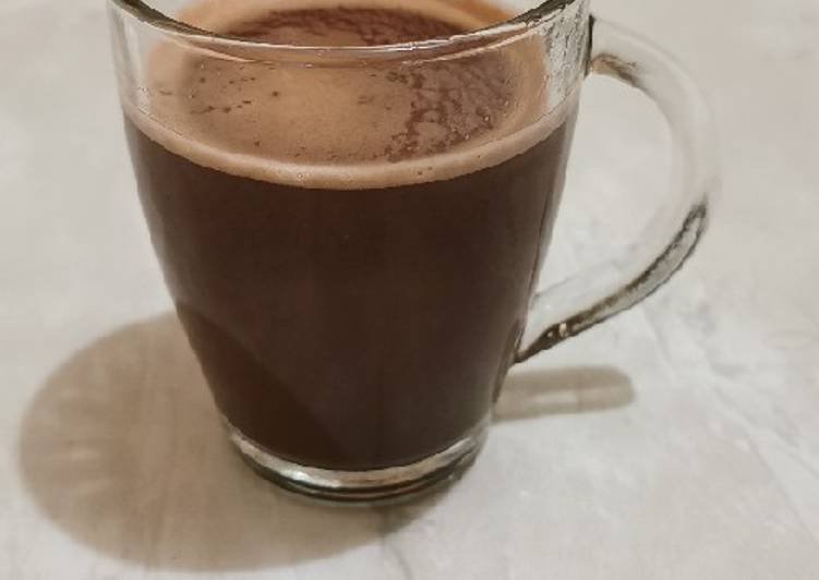 Cara Gampang Membuat Hot chocolate with soy milk Anti Gagal