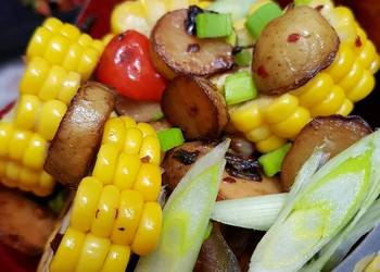 Without Fail Making Recipe Roasted baby potato with corn salad Delicious Perfect