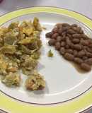 Huevos a la mexicana con tortilla