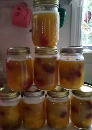 A picture of Mango and strawberry moonshine.