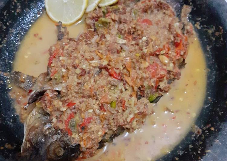 Tutorial memasak Cobek ikan mas mantul🥰 nikmat