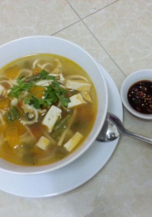 Hình của món Bánh canh chay.