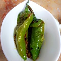 A picture of 3 Spice Fried Achari Chillies.