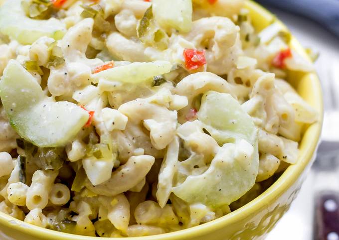 Recipe of Award-winning Cucumber and Egg Macaroni Salad