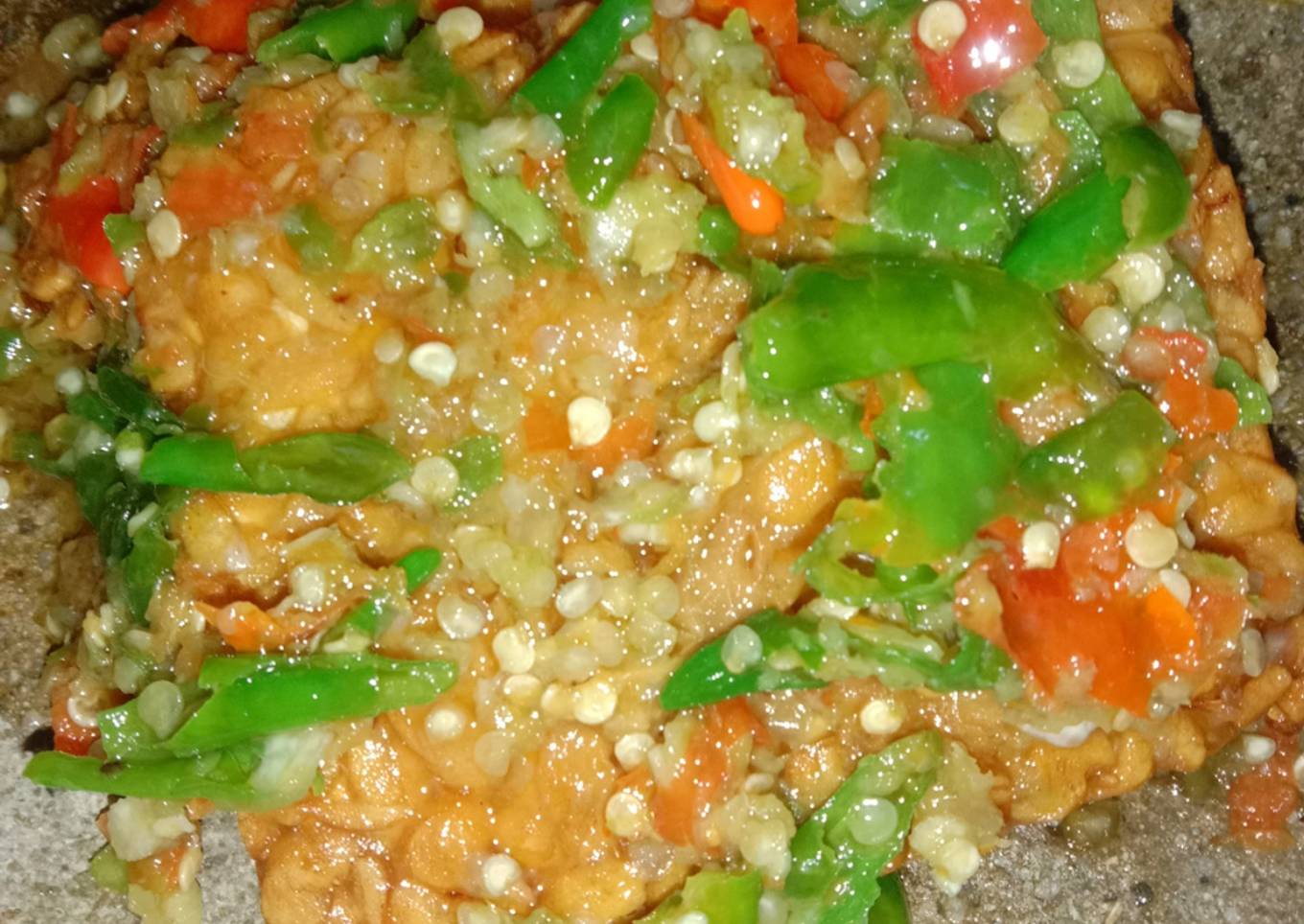 Tempe Penyet Sambal Korek