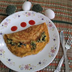 Broccoli stuffed Omelette A picture of Broccoli stuffed Omelette.