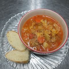 A picture of Cabbage and Beef Soup.