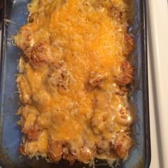 A picture of Ground Beef Totchos.
